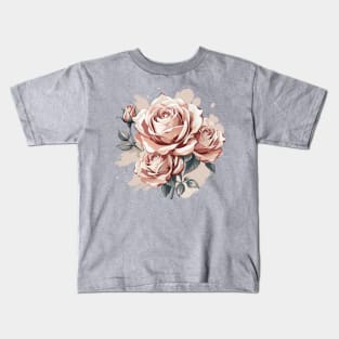 Roses ink wash painting Kids T-Shirt
